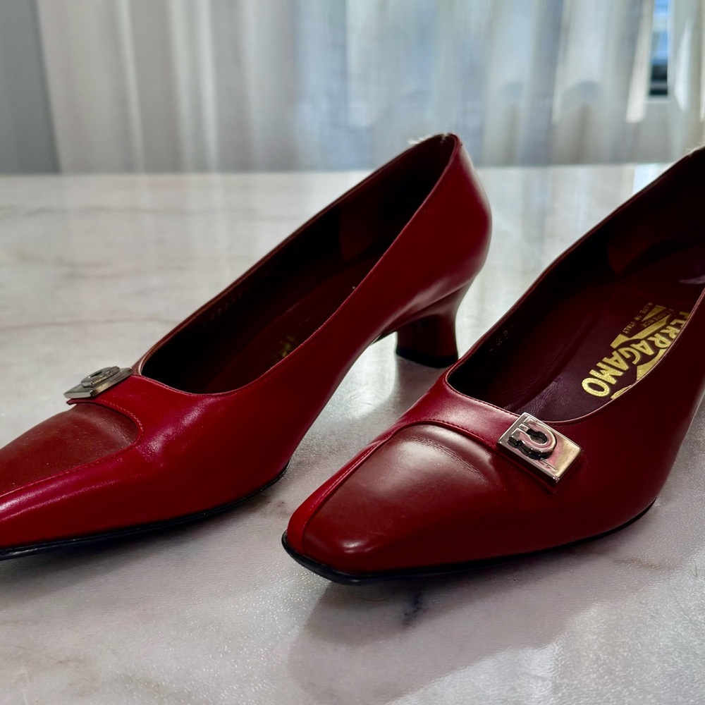 Salvatore Ferragamo Women's Burgundy Heels